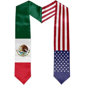 Mexico Mixed Flag Graduation Stole Sash Mexican Flag Graduation Sash For International Graduates in Saudi Arabia