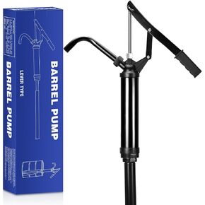 55 Gallon Drum Pump, Lever Action Barrel Pump, Heavy Duty Barrel Hand Pump with Telescoping Suction Tube Fits 15 to 55 Gallon Drums Transferring Heating Oil, Motor Oil, Diesel,Transmission Fluid