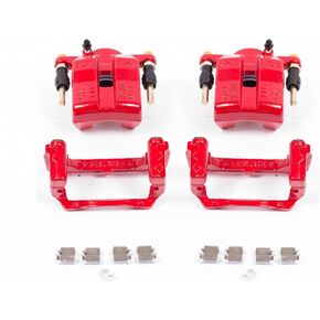 Power Stop Front S3316 Pair of High-Temp Red Powder Coated Calipers For Mazda MX-5 Miata 2006-2015 [Model Specific]