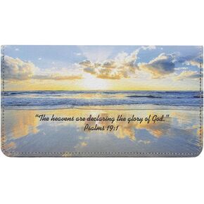 Inspirational Psalms Designer Checkbook Cover, with Credit Card Slots and Pen Loop