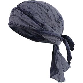Broken Hip Hop Do Rag Skull Cap Bandana Hat Du Rags Pirate Wave Durag Cooling Motorcycle Cycling Cap for Men Women