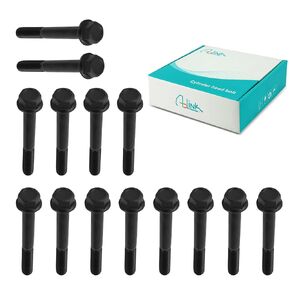 14PCS Cylinder Head Bolt D722 for Kubota Engine D662 D782 D902 DF752 DF972 DG972 GL11000 GL14000 Z482 1460103450 1460103452 1460103453 1J080-03450