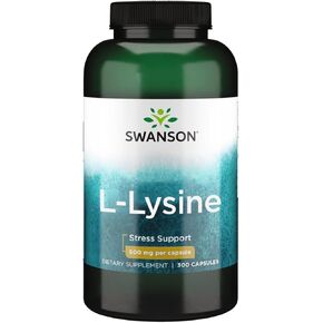 نموذج Swanson Free L -Lysine - المكمل الطبيعي الذي يعزز دعم الإجهاد وصحة الجهاز العصبي - قد يعزز الاسترخاء - (300 كبسولة ، 500 ملغ لكل منهما)