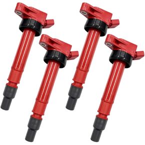 Performance Ignition Coil Packs Set Of 4 Compatible With TOYOTA Corona Nadia Vista Vista Ardeo 1996 1997 1998 1999 2000 2001 2002 2003 Replacement For 90919-02235 9091902235