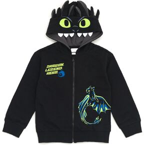 DreamWorks How to Train Your Dragon Fleece Cosplay Zip Up Hoodie Toddler to Big Kid Sizes (2T - 18-20)