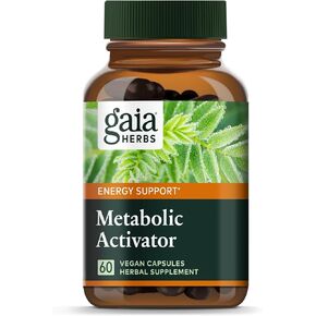 Gaia Herbs Metabolic Activator - مكملات الطاقة الطبيعية لدعم التمثيل الغذائي - مصنوع من مستخلص Panax Notoginseng & Astragalus - خاليًا من الألبان وفول الصويا والغلوتين - 60 كبسولة (60 حصصًا)