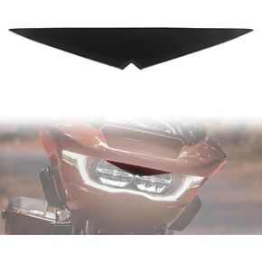 Headlight Eyebrows Sticker for Road Glide 2015-Later, Headlamp Cover Eyebrow Eyelids Upper Tip Trim Motorcycle Upper Visor Decoration Cover for Harley Road Glide 2015-2025 Accessories