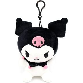 Hello Kitty Friends Friends Plush Bag Clip keycain backpack Hanger 1PC (My Melody / Kuromi / Cinnamoroll / Pompompurin) (Kuromi) ، مقاس واحد