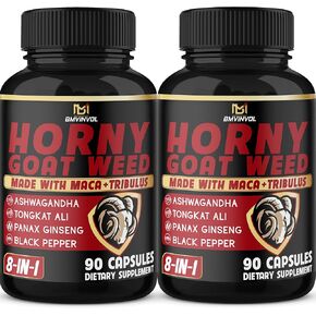 BMVINVOL 2PACKS CORNY GOAT WEED Capsules - 180 Capsules لعرض 6 أشهر - MACA ، GINSENG ، TRIBULUS TERRISTRIS ، ASHWAGANDHA