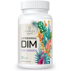 DIM Supplement 400mg - Enhanced Absorption, Immune Support & Clear Skin - Non-GMO, 60 Capsules