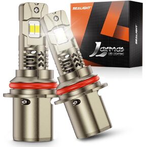 سيلايت 9005/HB3 H11/H9/H8 مصابيح LED Combo ، 68000lm مشرق 6500 كيلو أبيض ، مصابيح مروحة تبريد 25000 دورة في الدقيقة ، حزمة 4