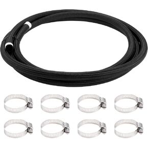 1/2" Fuel Line Kit 12ft Vacuum Hose Automotive Fuel Hose with 8 Clamps