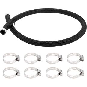 1/2" Fuel Line Kit 3.28ft Vacuum Hose Automotive Fuel Hose with 8 Clamps