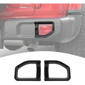 لجيب JL الضباب الخلفي الإطار الخفيف تقليم متوافق مع Jeep Wrangler JL JLU 2018-2024 الملحقات الخارجية السوداء 2 PCS