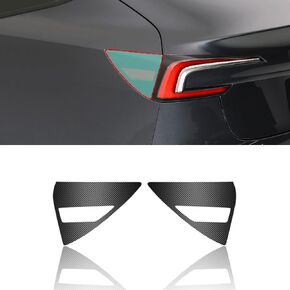 BETTERHUMZ Car Rear Tail Lamp Film Compatible with Tesla Model 3 Highland 2024 Model Y Juniper 2025,TPU Transparent Carbon Charging Cover Decor Sticker Car Exterior Accessories (Transparent)