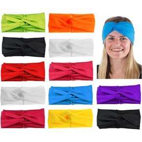 Headbands for Women -12 Pack - Headwraps for Women - Turban Headbands - Hair Bands for Girls - Hair Accessories