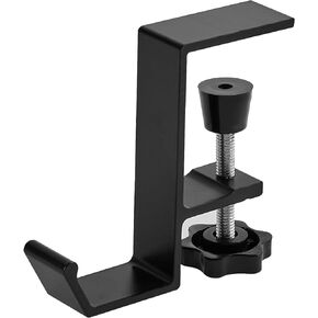 Purse Hook Holder for Table Purse Hanger Bag Backpack Hook for Desk Women's Handbag Hangers, Metal Adjustable Arm Clamp-on Under Desk Hooks for Hanging 2 Pcs
