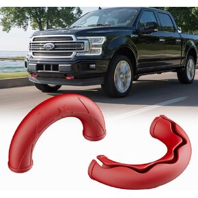 Tow Hooks Covers Compatible with Ford F150 Accessories 2004-2024 Compatible with Toyota Tundra Accessories 2017-2021 (Red)