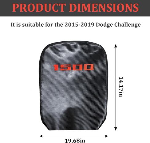 Fit ram 1500 Car arm Rest Cover Center Console Armrest Pad with Carbon Fiber Leather Customized– Fit for ram 1500 Accessories only 2002-2008 Models car armrest Size.(AZ-FSXD-GY02-08-1500) in Saudi Arabia