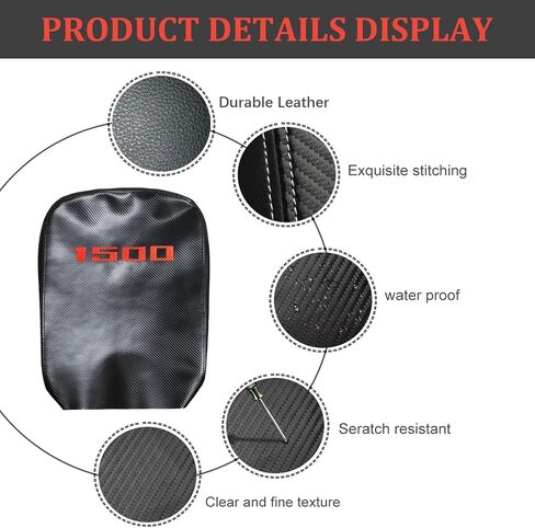Fit ram 1500 Car arm Rest Cover Center Console Armrest Pad with Carbon Fiber Leather Customized– Fit for ram 1500 Accessories only 2002-2008 Models car armrest Size.(AZ-FSXD-GY02-08-1500) in Saudi Arabia