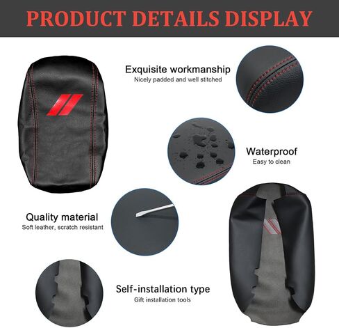 Fit ram 1500 Car arm Rest Cover Center Console Armrest Pad with Carbon Fiber Leather Customized– Fit for ram 1500 Accessories only 2002-2008 Models car armrest Size.(AZ-FSXD-GY02-08-1500) in Saudi Arabia