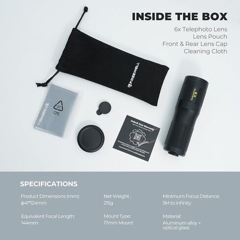 Freewell 1.7X Telephoto Lens for 17mm Mount Phone Case in Saudi Arabia
