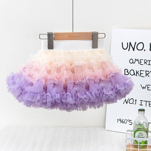 Tutu for Toddler Girls Princess Fluffy Soft Tulle Ballet Birthday Party Pettiskirt Tutu Skirt Dress (9M-5T) in Kuwait