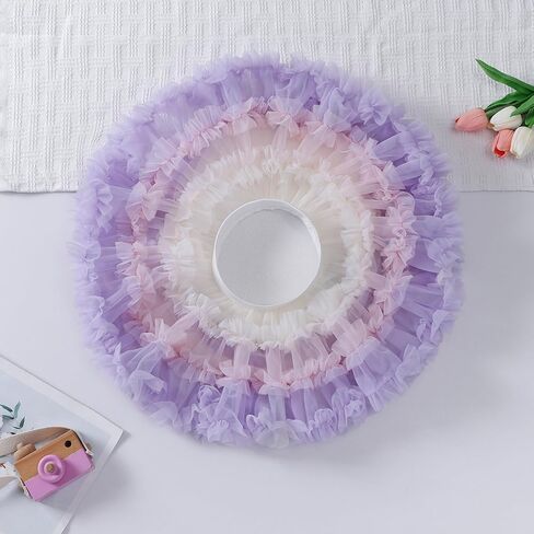 Tutu for Toddler Girls Princess Fluffy Soft Tulle Ballet Birthday Party Pettiskirt Tutu Skirt Dress (9M-5T) in Kuwait