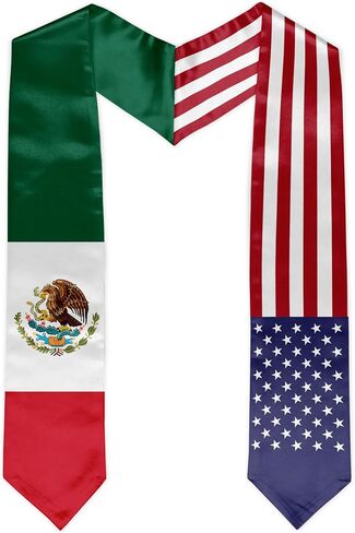 Mexico Mixed Flag Graduation Stole Sash Mexican Flag Graduation Sash For International Graduates in Saudi Arabia