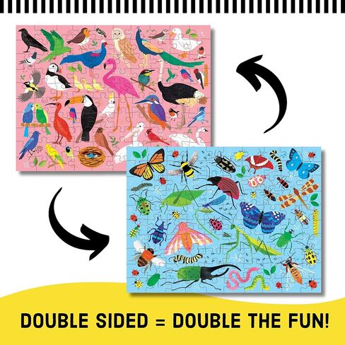 لغز آركتيك فوق وتحت 100 قطعة بوجهين من مودبي، صور ملونة لحيوانات الأراضي والمحيطات القطبية الشمسية، الأعمار 6 سنوات فما فوق، 2 أحجية مرحة في صندوق واحد لمضاعفة متعة الألغاز! in Kuwait