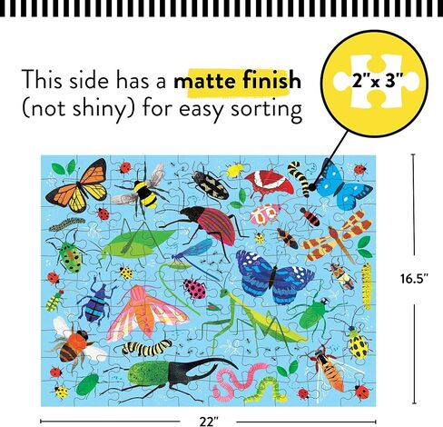 لغز آركتيك فوق وتحت 100 قطعة بوجهين من مودبي، صور ملونة لحيوانات الأراضي والمحيطات القطبية الشمسية، الأعمار 6 سنوات فما فوق، 2 أحجية مرحة في صندوق واحد لمضاعفة متعة الألغاز! in Kuwait