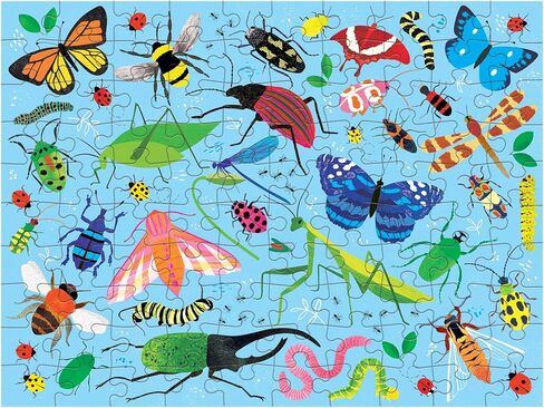 لغز آركتيك فوق وتحت 100 قطعة بوجهين من مودبي، صور ملونة لحيوانات الأراضي والمحيطات القطبية الشمسية، الأعمار 6 سنوات فما فوق، 2 أحجية مرحة في صندوق واحد لمضاعفة متعة الألغاز! in Kuwait