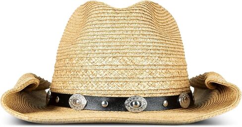 Lucky Brand Women's Cowboy Hat | Western | Woven | Wide Brim | Adjustable | Breathable | Straw | Sun Protection in Saudi Arabia
