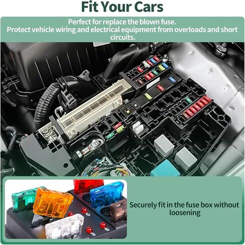 274pcs Maxi & Standard & Mini & Micro Auto Blade Fuse مجموعة مجموعة متنوعة للسيارة/RV/Truck/Motorcycle (3A 5A 7.5a 10a 15a 20a 25a 30a 35a 40a 50a 60a 80a 100a) in Kuwait