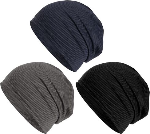 3 Pack Running Caps for Men Women Fashion Breathable Summer Beanie Skull Cap for Running Cycling Workout Sport in Kuwait