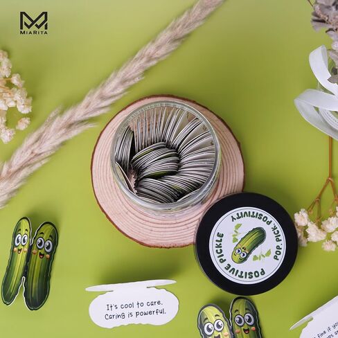 Emotional Support Pickle Jar, 60 Positive Affirmation Cards in Jar, Self Care Gift, Inspirational Gifts for Women, Unique Birthday Gifts for Women, Teen Girl Gifts Trendy Stuff in Kuwait