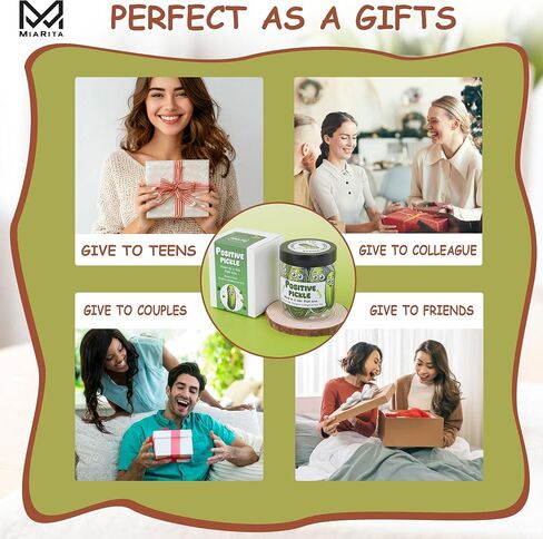 Emotional Support Pickle Jar, 60 Positive Affirmation Cards in Jar, Self Care Gift, Inspirational Gifts for Women, Unique Birthday Gifts for Women, Teen Girl Gifts Trendy Stuff in Kuwait