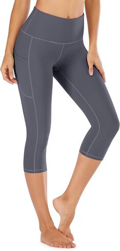 IUGA High Waisted Yoga Pants for Women with Pockets Capri Leggings for Women Workout Leggings for Women Yoga Capris in Saudi Arabia