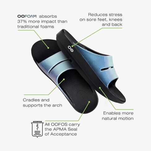 OOFOS Women's OOahh Luxe Slide Slipper, Frost, 10 in Saudi Arabia