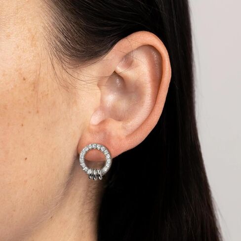 أقراط ذهبية للنساء العصرية 14K الذهب مطلي بالزركونيا Zirconia stud أقراط صغيرة لذيذ الهدايا الجولة الجولة المجوهرات لها in Kuwait