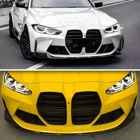 سبويلر الشفة الأمامية متوافق مع الشفة الأمامية BMW M3 G80 G81 2020-2024، الشفة الأمامية M4 G82 G83، نوع MP من ألياف الكربون الغمس المائي in Kuwait