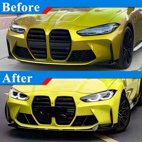 سبويلر الشفة الأمامية متوافق مع الشفة الأمامية BMW M3 G80 G81 2020-2024، الشفة الأمامية M4 G82 G83، نوع MP من ألياف الكربون الغمس المائي in Kuwait