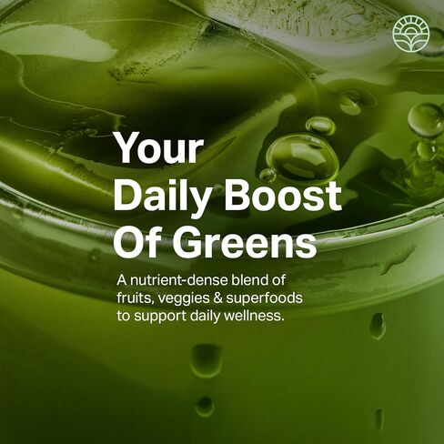 Proper, The Greens Daily Boost Organic Greens Powder. Whole Food, Apple Flavor Veggie Powder Superfood with Wheatgrass, Spirulina, Chlorella, Probiotics. Daily Drink Mix for Wellness and Digestion in Saudi Arabia