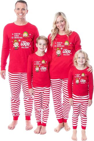 INTIMO Elf The Movie Buddy Singing Loud For All To Hear Christmas Cheer 2 Piece Tight Fit Family Pajama Set in Kuwait