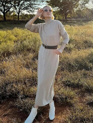 Arach & Cloz Womens 2 قطعة سبينتات مجموعات Turtleneck Tops Long Maxi Skirt Disual Fall Fashion 2024 Outfits in Saudi Arabia