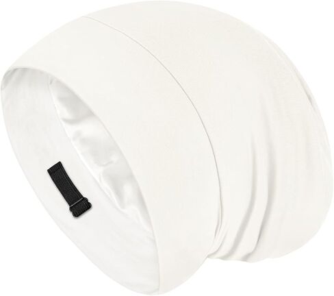 Fittia Satin Hair Bonnet for Sleeping, Silky No Frizzy for Curls Care, Adjustable Strap for Non-Slip, Dreadlocks Cap for Women&Men in Saudi Arabia