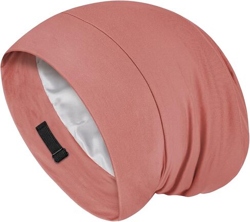 Fittia Satin Hair Bonnet for Sleeping, Silky No Frizzy for Curls Care, Adjustable Strap for Non-Slip, Dreadlocks Cap for Women&Men in Saudi Arabia