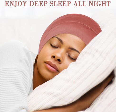 Fittia Satin Hair Bonnet for Sleeping, Silky No Frizzy for Curls Care, Adjustable Strap for Non-Slip, Dreadlocks Cap for Women&Men in Saudi Arabia