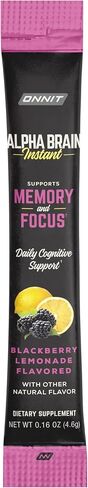 ONNIT Alpha Brain Instant - Pineapple Punch Flavor - Nootropic Brain Booster Memory Supplement - Brain Support for Focus, Energy & Clarity - Alpha GPC Choline, Cats Claw, L-Theanine, Bacopa - 30ct in Saudi Arabia