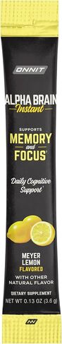 ONNIT Alpha Brain Instant - Pineapple Punch Flavor - Nootropic Brain Booster Memory Supplement - Brain Support for Focus, Energy & Clarity - Alpha GPC Choline, Cats Claw, L-Theanine, Bacopa - 30ct in Saudi Arabia